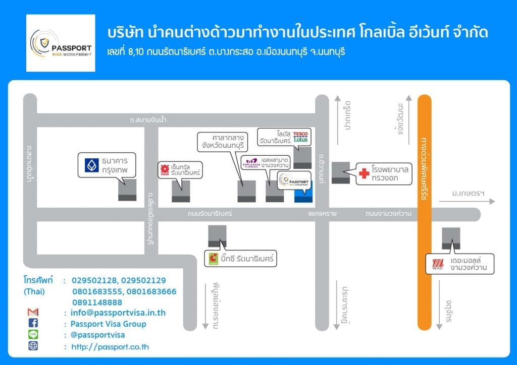 ติดต่อบริการต่างด้าว 2 รับเอกสารนำเข้าแรงงานต่างด้าวนนทบุรี