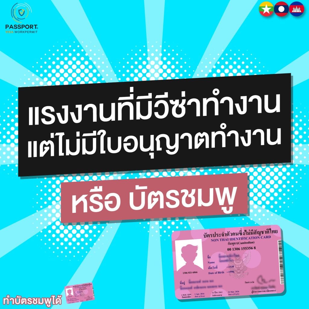 5มีวีซ่าทำงาน แต่ไม่มีใบอนุญาตทำงาน บัตรชมพู