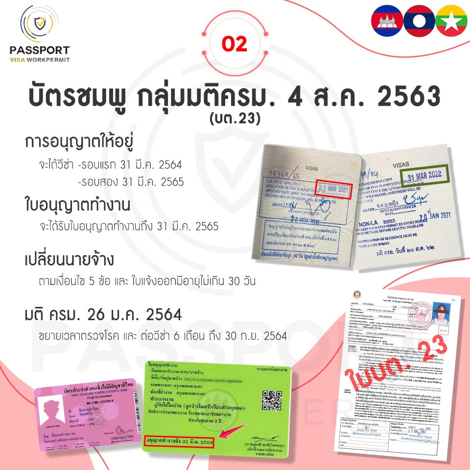2. บัตรชมพู มติคณะรัฐมนตรีวันที่ 4 สิงหาคม 2563
