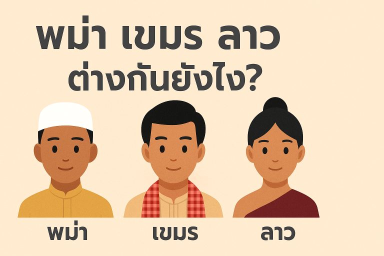 พม่า เขมร ลาว ต่างกันยังไง